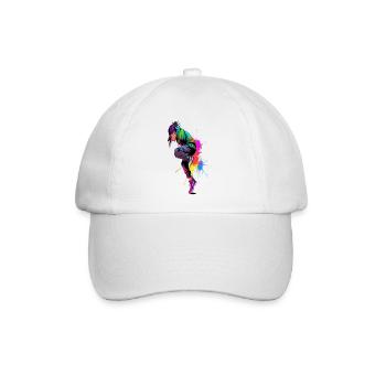 Street Dancer Colorful Paint Splash Hip Hop Art - Baseballkappe - Weiß/Weiß - Vorne