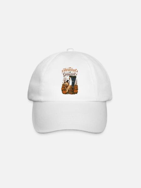 Kürbisfeld-Spaziergang - Baseballkappe - Weiß/Weiß