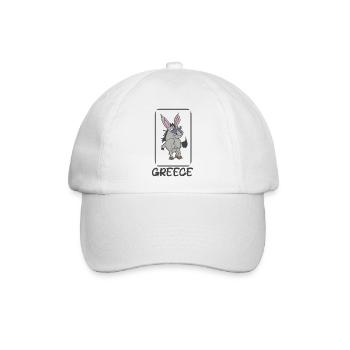 Zypern - cyprus - Ayia Napa  - Esel - Baseballkappe - Weiß/Weiß - Vorne