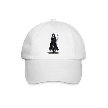 Gothic Hexenkönigin mit Stab - Baseballkappe - Weiß/Weiß - Vorne