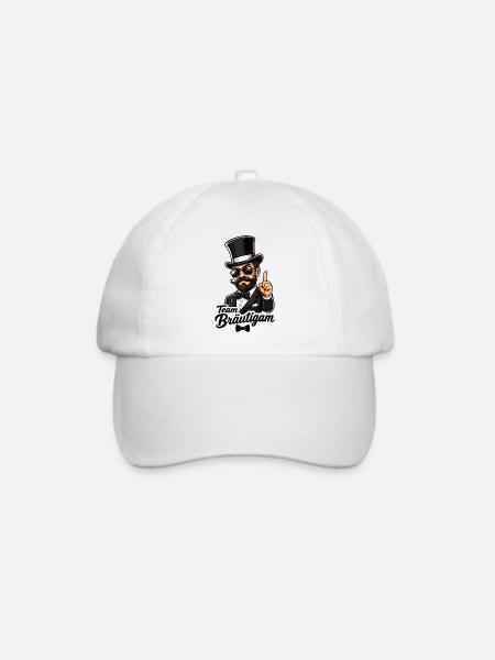 Bräutigam Gentleman Stil - Baseballkappe - Weiß/Weiß
