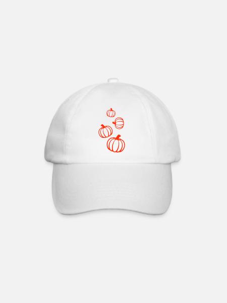 Kürbis Symbol - Baseballkappe - Weiß/Weiß