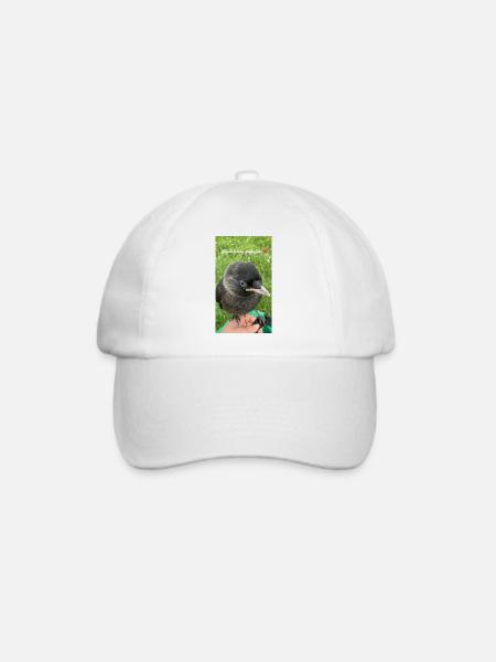 Süße Dohle - Kleiner Schatz - Baseballkappe - Weiß/Weiß