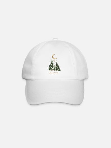 Himmlischer Winterwald - Baseballkappe - Weiß/Weiß