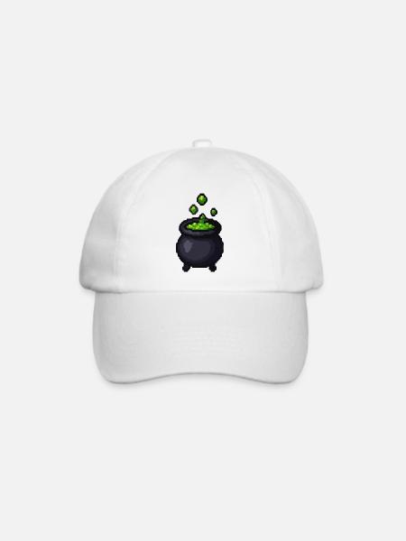 Grüner Zauberbottich - Baseballkappe - Weiß/Weiß