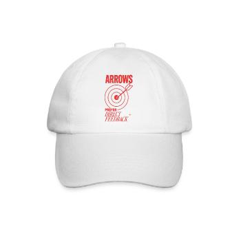 Bogenschießen – Arrows Prefer Direct Feedback - Baseballkappe - Weiß/Weiß - Vorne