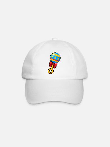 Sternenrassel Ball für Babys - Baseballkappe - Weiß/Weiß
