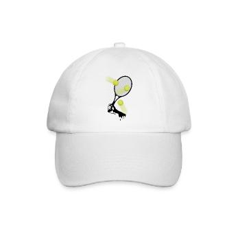 tennis_3 - Baseballkappe - Weiß/Weiß - Vorne