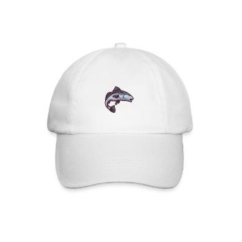 Fische Symbol des Wohlstands - Baseballkappe - Weiß/Weiß - Vorne