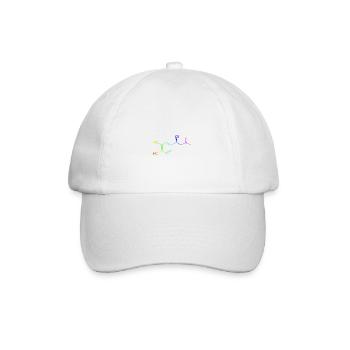 Adrenalin Molekül - Regenbogenfarben - Baseballkappe - Weiß/Weiß - Vorne