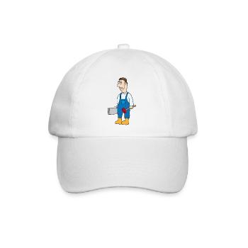 Hausmeister - Baseballkappe - Weiß/Weiß - Vorne