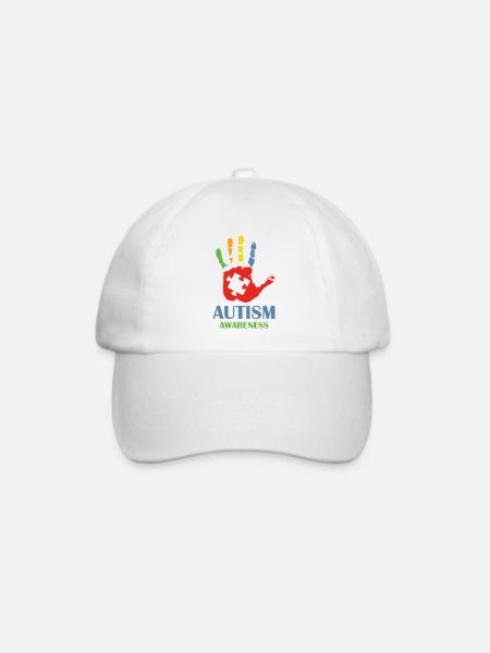 Bewusstsein für Autismus - Baseballkappe - Weiß/Weiß