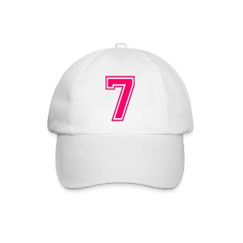 7 - Baseballkappe - Weiß/Weiß - Vorne