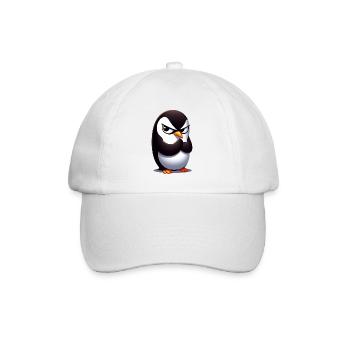 Pinguin Lustige Tiere - Baseballkappe - Weiß/Weiß - Vorne