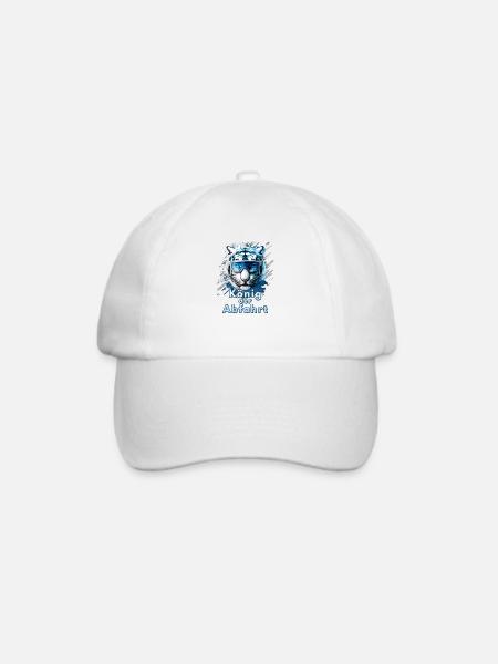 Tiger Ski - König der Abfahrt Pistensau lustig - Baseballkappe - Weiß/Weiß
