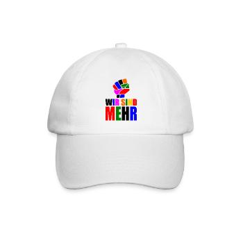 Wir sind mehr - Baseballkappe - Weiß/Weiß - Vorne