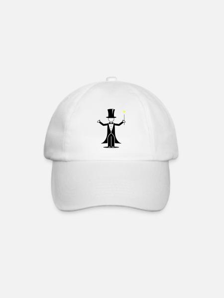 Zauberer Design - Baseballkappe - Weiß/Weiß