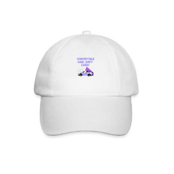 Lustiger Cabriolet Spruch Englisch Cabrio Spaß - Baseballkappe - Weiß/Weiß - Vorne
