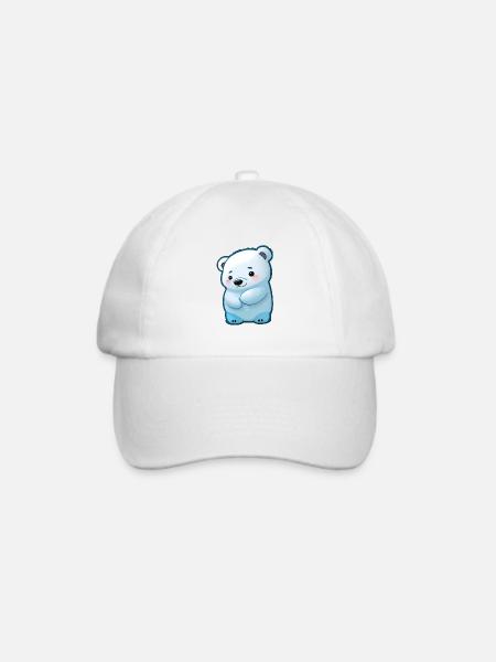 Total niedlicher Eisbär - Baseballkappe - Weiß/Weiß