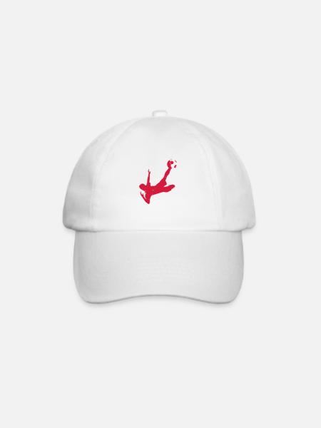 Soccer - Red - Baseballkappe - Weiß/Weiß