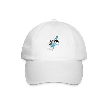 Hakuna ma' VODKA - Baseballkappe - Weiß/Weiß - Vorne
