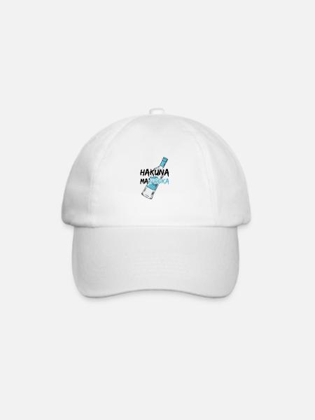 Hakuna ma' VODKA - Baseballkappe - Weiß/Weiß