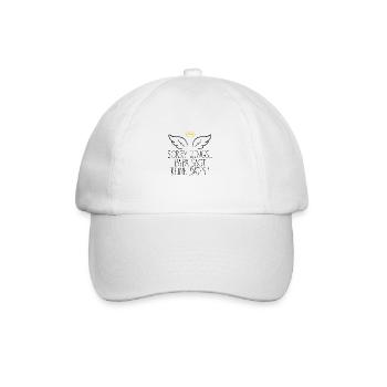 Sorry Jungs Papa sagt keine Dates Geschenk Idee - Baseballkappe - Weiß/Weiß - Vorne