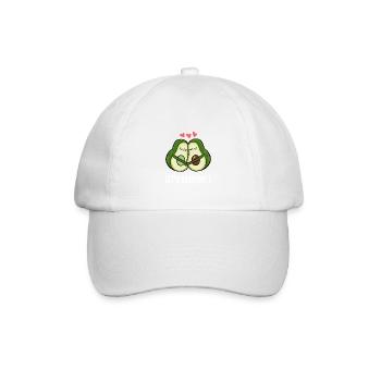 Let's Avocuddle Paare und Liebhaber Gift - Baseballkappe - Weiß/Weiß - Vorne