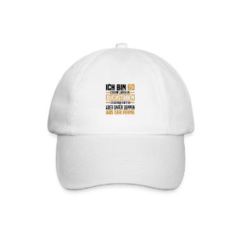 Geburtstagsgeschenk 60 - Baseballkappe - Weiß/Weiß - Vorne