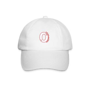 Zahl 0 - Baseballkappe - Weiß/Weiß - Vorne