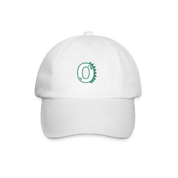 Zahl 0 - Baseballkappe - Weiß/Weiß - Vorne