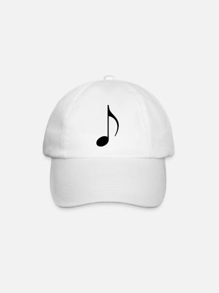 musik note musiker notenblatt - Baseballkappe - Weiß/Weiß