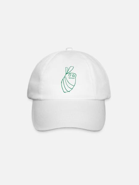 Monster-Biene - Baseballkappe - Weiß/Weiß