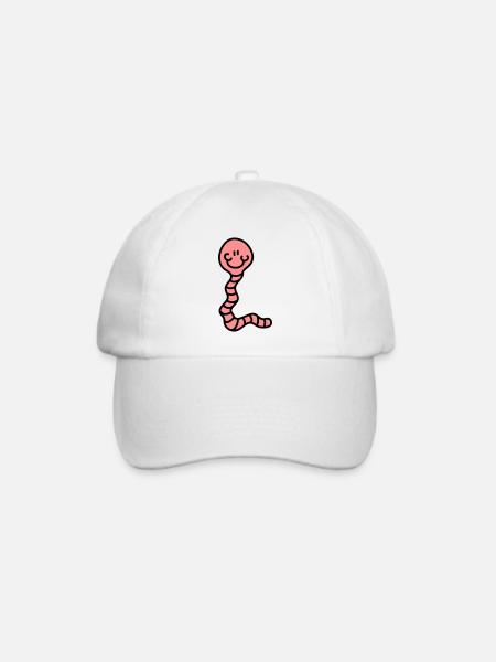 Wurm - Baseballkappe - Weiß/Weiß
