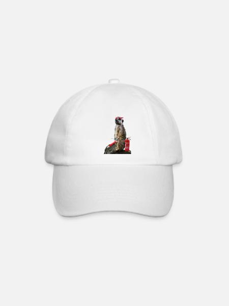 Feuerwehr Erdmännchen - Baseballkappe - Weiß/Weiß