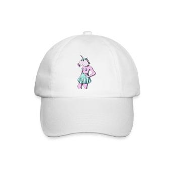 Feministische Einhorn - Baseballkappe - Weiß/Weiß - Vorne