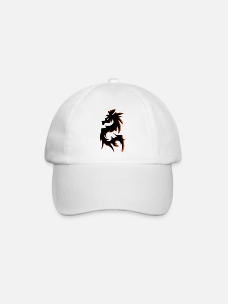 drachen - Baseballkappe - Weiß/Weiß