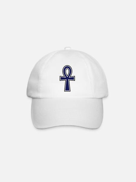 Ankh Cross__V002 - Baseballkappe - Weiß/Weiß
