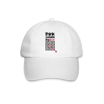 Think outside the box - Baseballkappe - Weiß/Weiß - Vorne