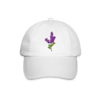 Lila Flieder - Baseballkappe - Weiß/Weiß - Vorne