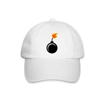 Bombe - Baseballkappe - Weiß/Weiß - Vorne