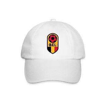 Belgien Fußball Abzeichen - Baseballkappe - Weiß/Weiß - Vorne