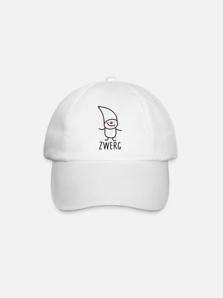 Zwerg - Baseballkappe - Weiß/Weiß