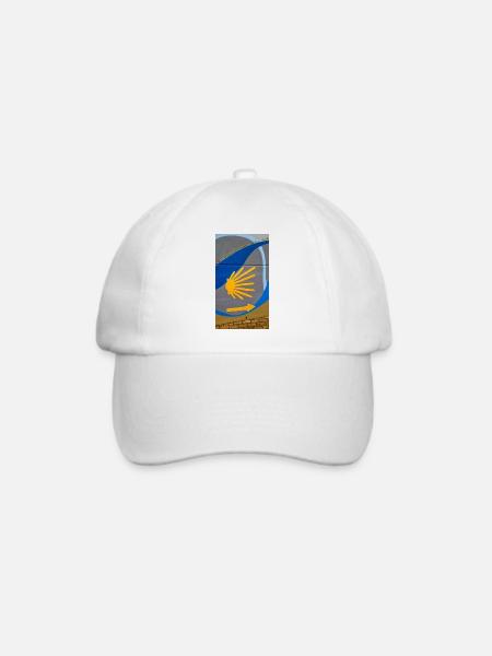 Goldene Strahlen auf urbanem Bogen - Baseballkappe - Weiß/Weiß