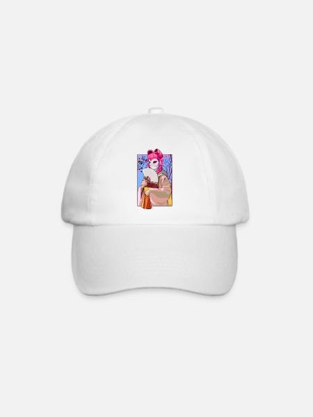 Geisha - Baseballkappe - Weiß/Weiß