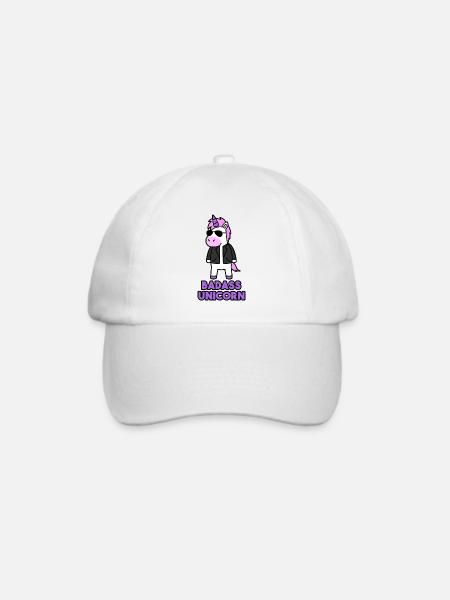 BADASS UNICORN - Baseballkappe - Weiß/Weiß
