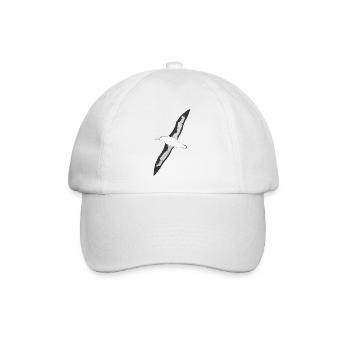 Schwarze Augenbrauen Albatrosse - Baseballkappe - Weiß/Weiß - Vorne