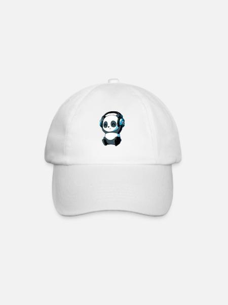 Cute Panda - Baseballkappe - Weiß/Weiß