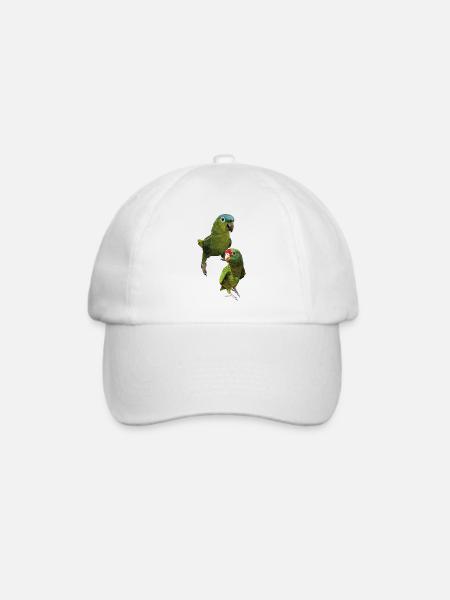 Papageien aus dem Amazonas - Baseballkappe - Weiß/Weiß