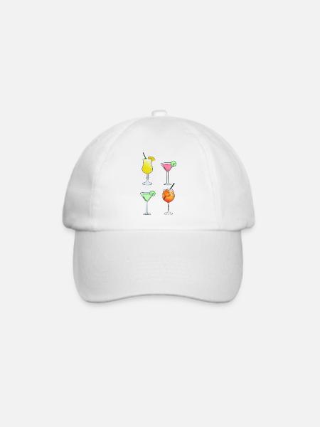 Cocktails - Baseballkappe - Weiß/Weiß